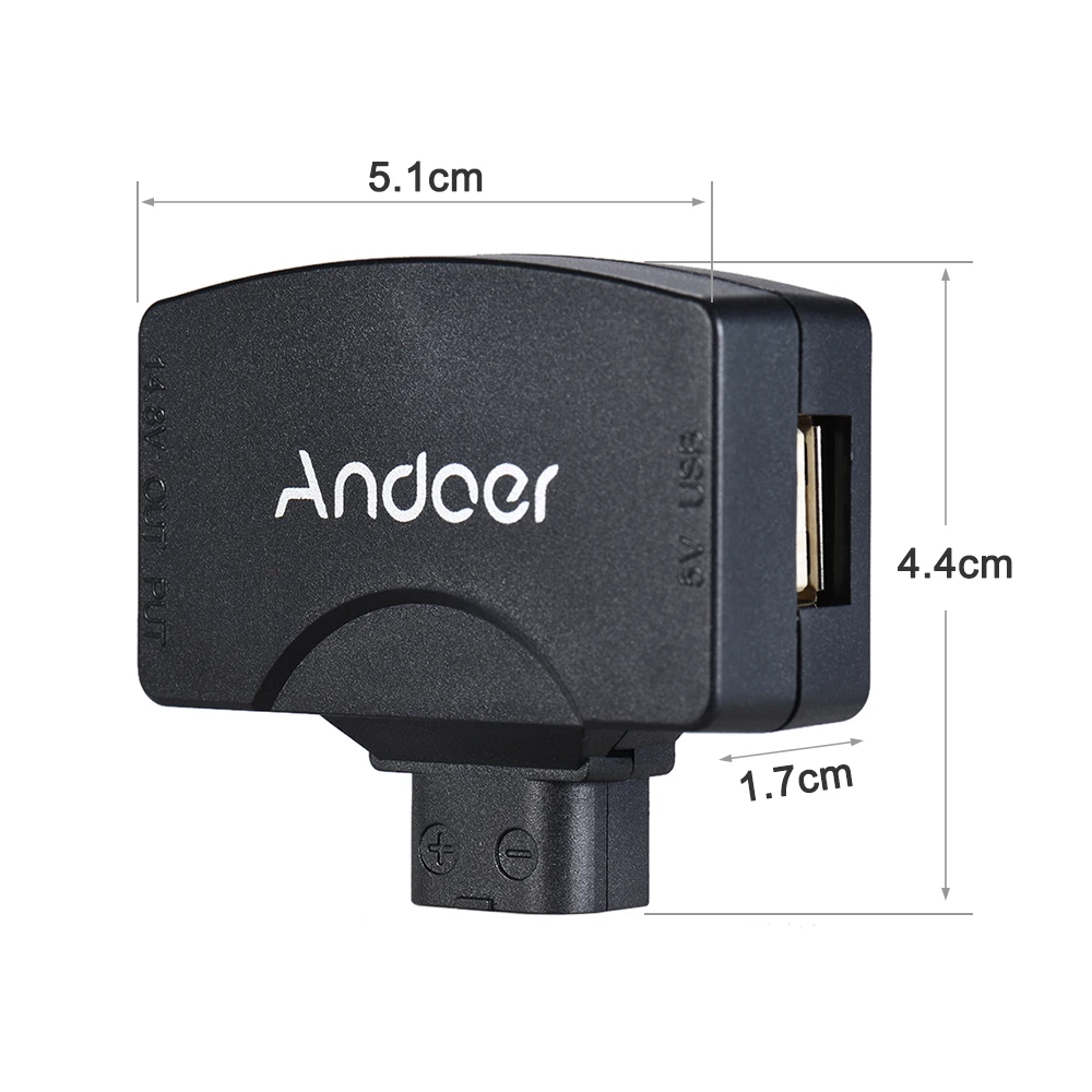Переходник Andoer D-Tap на 5 в USB для кабельного адаптера BMCC монитора смартфона
