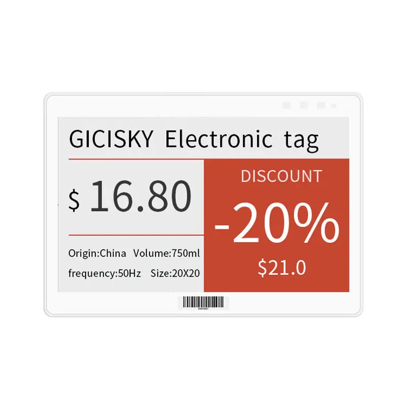 

Gicisky 7.5inch ePaper Set With Server System Electronic Price Tag Price With Station Headquater Remote Control Refresh in Batch