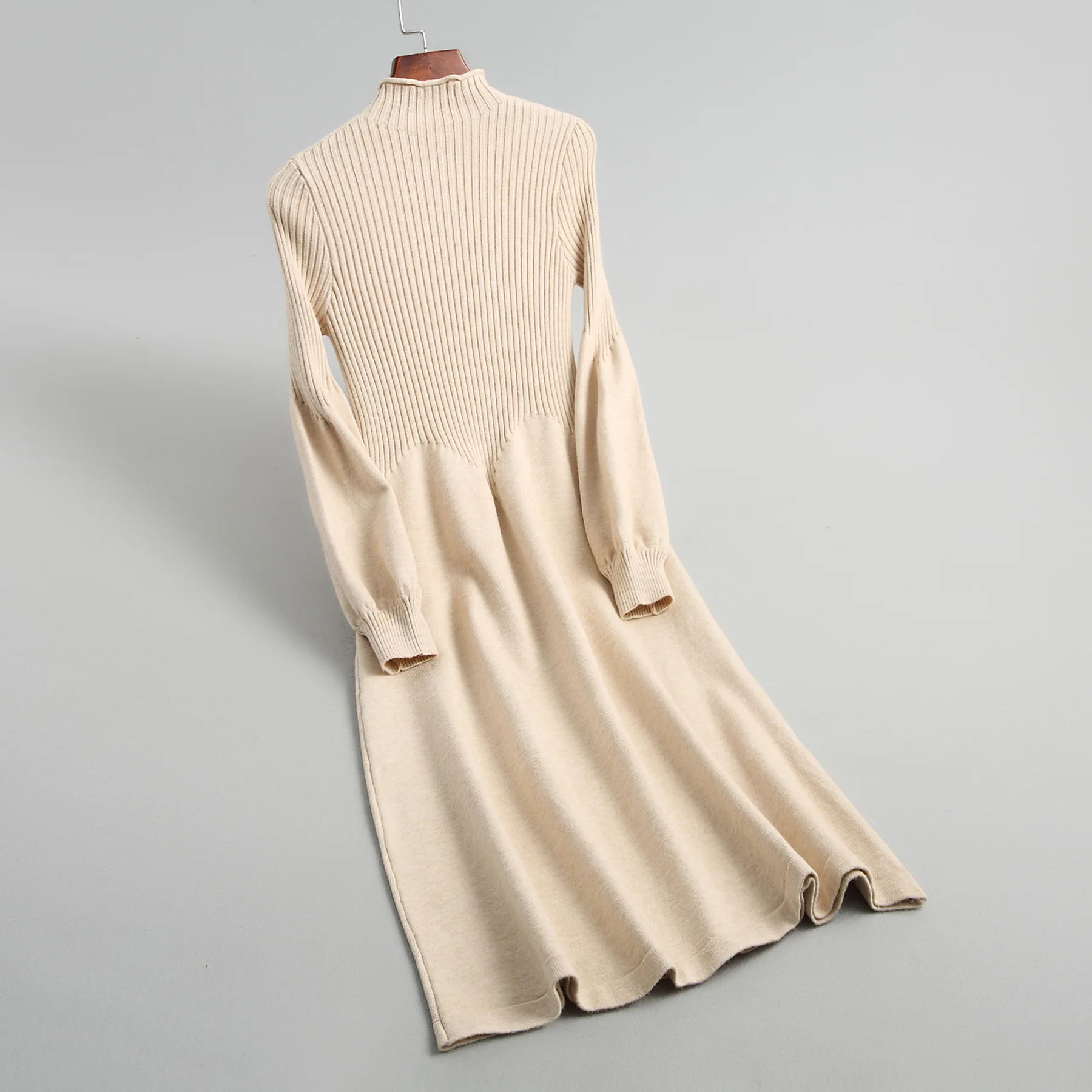 

Fashion 2019 Spring Designer Glitter Dresses Women's Black Long Sleeve Midi Sweater Dress Plus Size Party Knitted Dress 1009-94