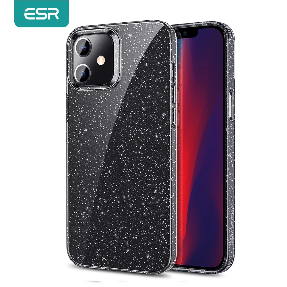 

ESR Case for iPhone 12 Pro Max Clear Bling Glitter Case for iPhone 12 mini 12Pro Max 2020 Back Cover for iPhone 12 Pro funda
