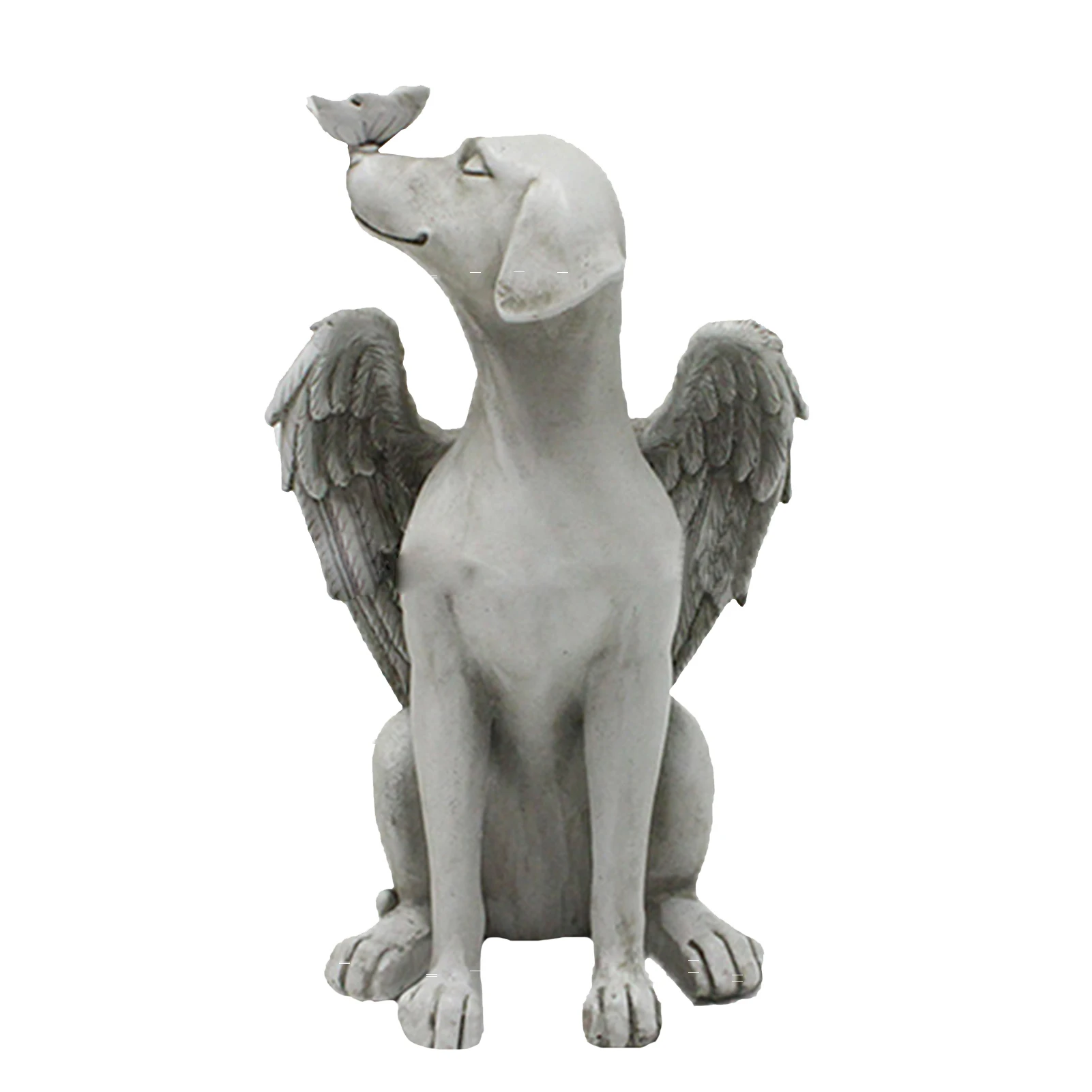 

Angel Dog Butterfly Puppy Statue Sculpture Outdoor Garden Resin Decor Angel's Wing Resin Garden Yard Backyard Ornament Figurines