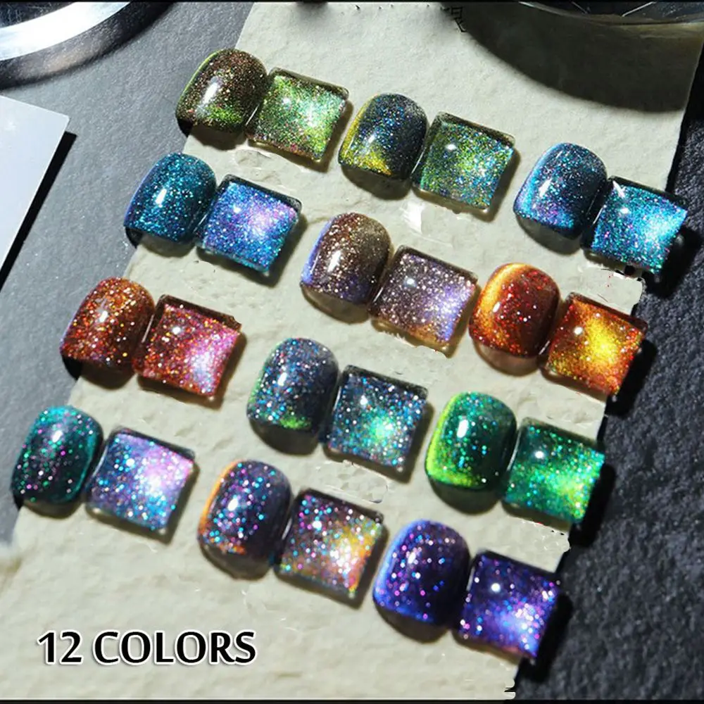 

Magnetic Base Top Coat Multi-colored Soak Off UV Gel Cat Eye Nail Gel Nail Art Varnishes Nail Glitter Nail Polish