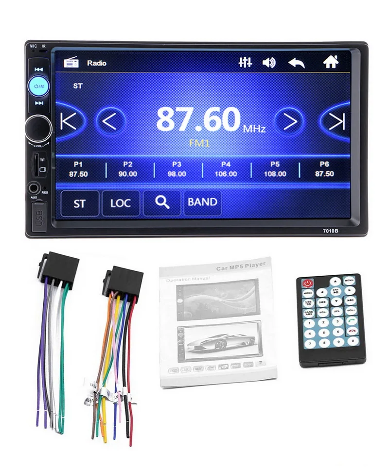 Автомагнитола 2 DIN с сенсорным экраном 7 дюймов Bluetooth MP5 USB TF FM | Автомобили и