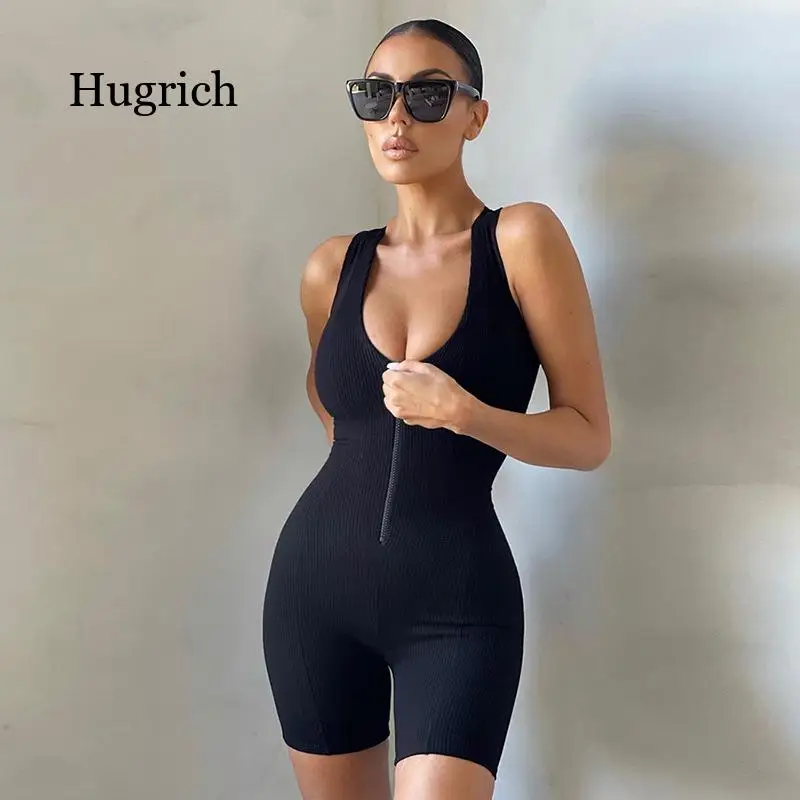 

2021 Women Sexy Streetwear Sleeveless Bodycon Solid Knitted Fitness Sexy Jumpsuits Romper Playsuits Overalls Women