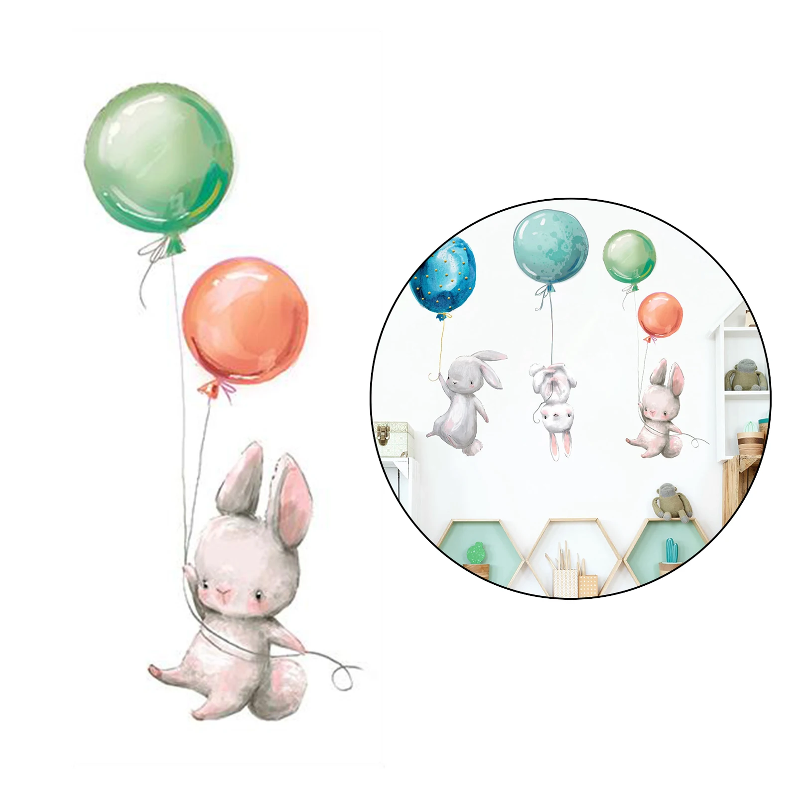 

Kids Cartoon Animals Wall Stickers Decals Home Children Decor Wallpaper
