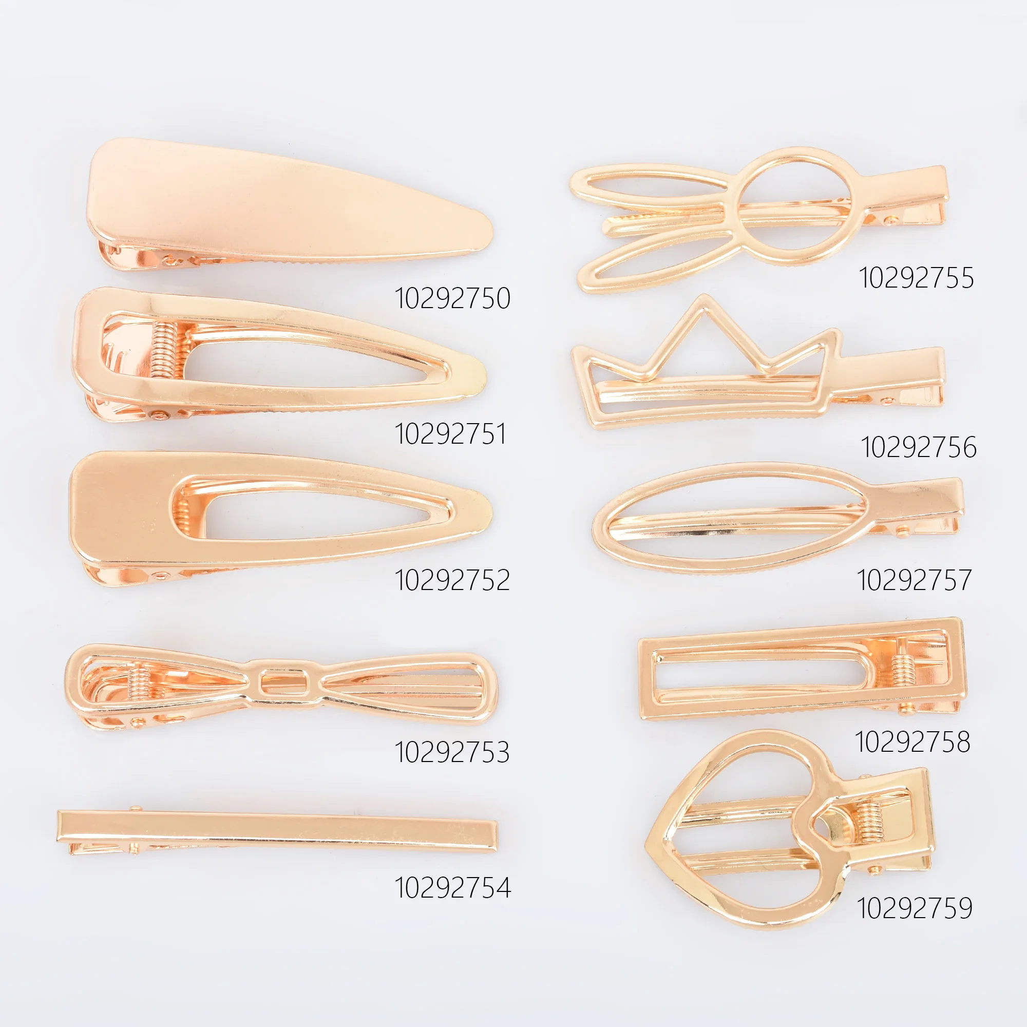 

INS Popular Hairpin Metal Hollow Duckbill Clip Hair Clip Barrette Bangs Clip Side Clip Hair accessories Hair jewelry 10pcs