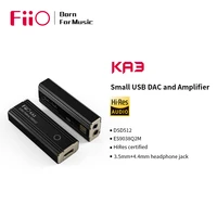 fiio jadeaudio ka3 type c 3 54 4 jack earphone usb dac amplifier dsd512 audio cable for android ios mac windows