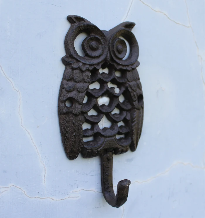 Деревенский Ретро крючок для животных чугунная птица ручная работа настенное
