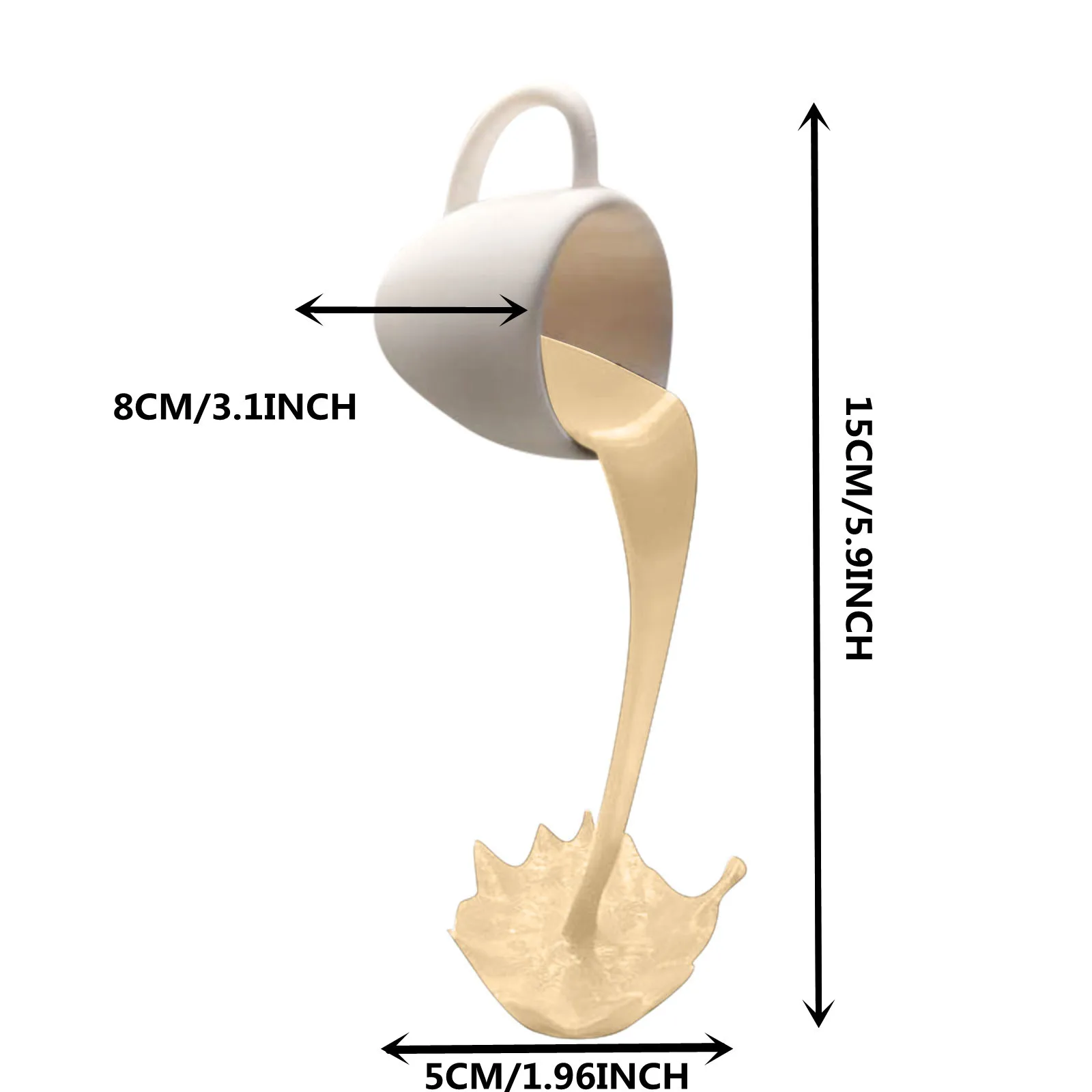 

Mug Home Decoration Floating Coffee Cup Mug Sculpture Kitchen Decor Pouring Spilling Creative Magic Pouring Splash Coffee