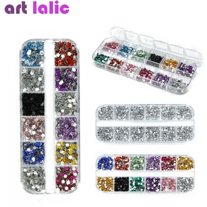 Стразы для дизайна ногтей, серебристые, 2 мм, круглые, 3600 шт.