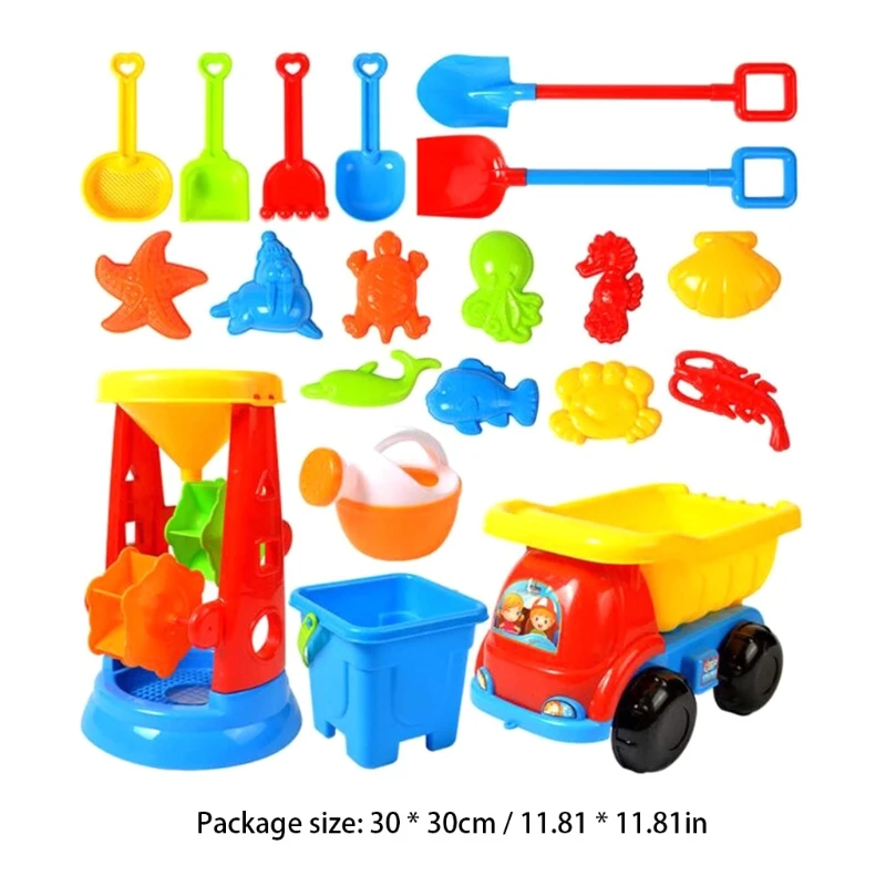 

20pcs Summer Game Kits Toy Sand Playing Toys Sandpit Beach Toy Set Beach Sand Toy Kits Swimming Pool Toy Kids’ Playset P15C