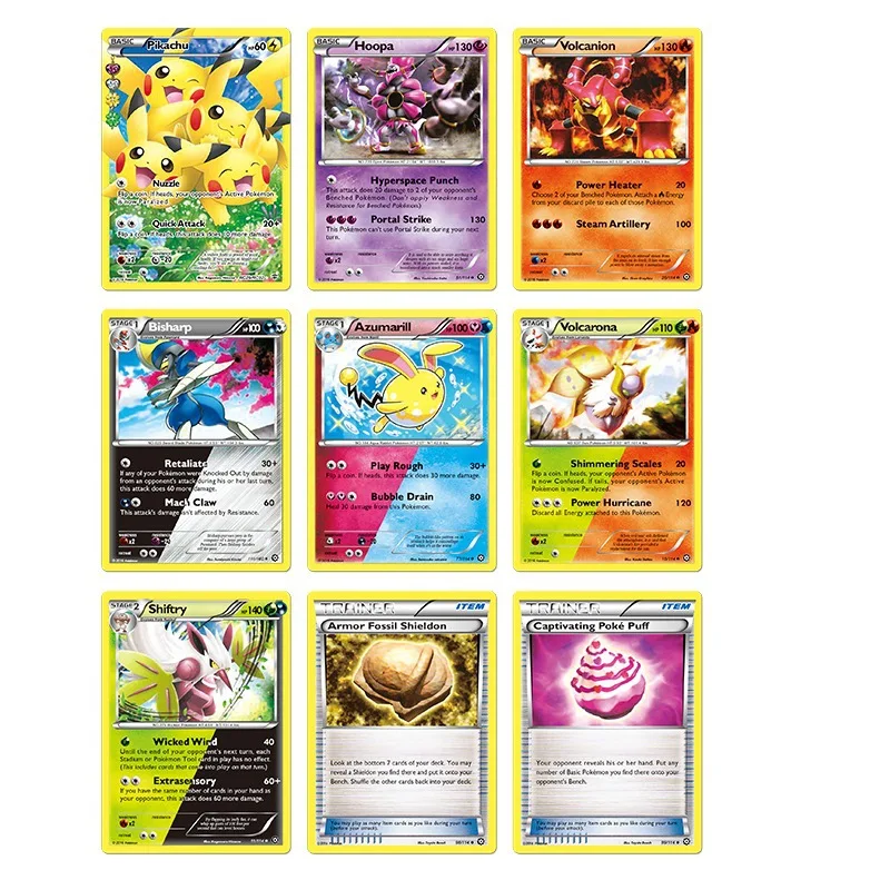 9 шт./компл. Pokemones английский аниме дополнительные торговые карты Бумага карты вариантов выбирается в произвольном порядке собрать детский подарок