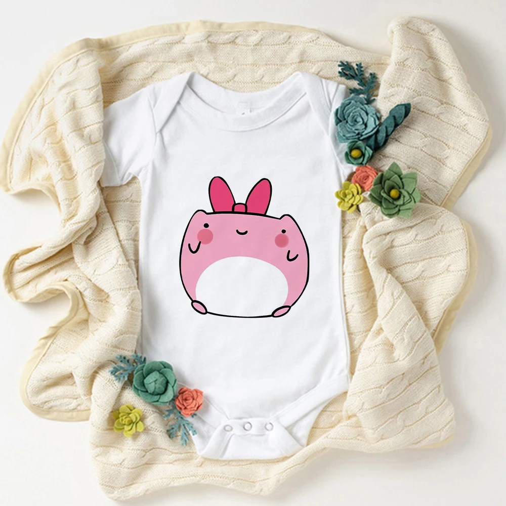 

Funny Newborn Baby Girl Boy Clothes Cute Frog Graphic Summer Casual Romper Toddler Infant Short Sleeve Clothing Baby Bodysuit