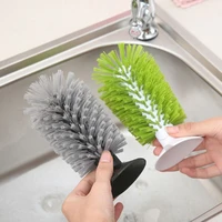 kitchen vertical suction cup sink cup brush glass cleaning brush scrub kitchen bottle cleaning washing brush up hug