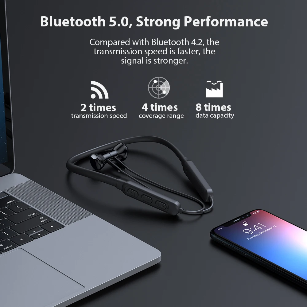Bluetooth наушники DACOM G03H спортивные с микрофоном и шейным ободом|Наушники гарнитуры|