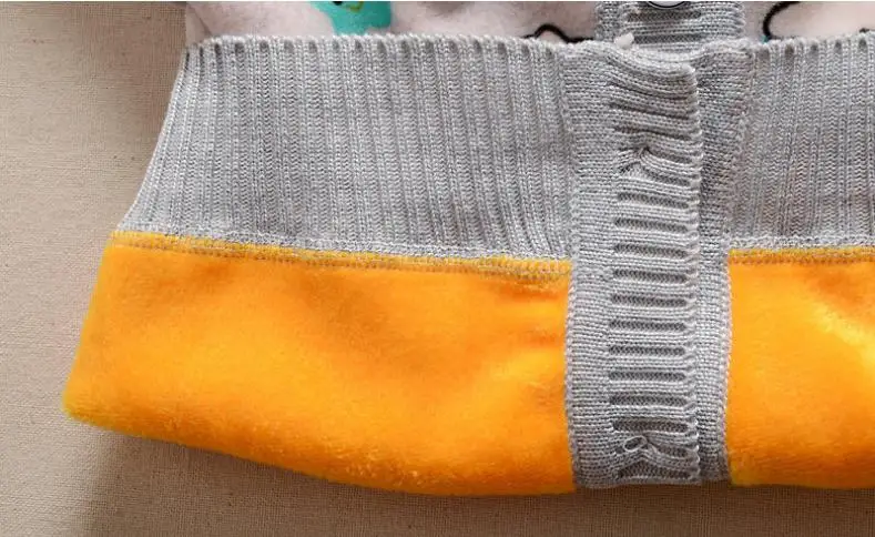 Комплект одежды для девочек Зимний Детский кардиган костюм мультяшный свитер