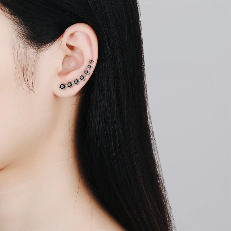 New Fashion Bohemia Rainbow Earring For Women Shiny Multicolor Zircon Stone Row Stud Charming Drop Earring Piercing Jewelry Gift