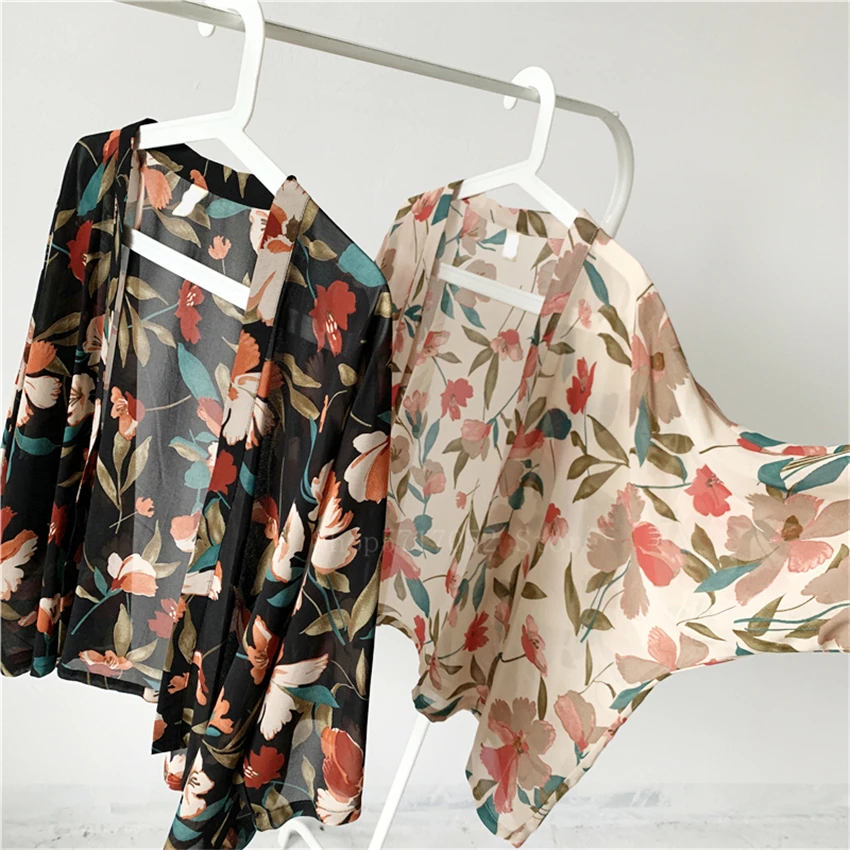 Женский кардиган в стиле Харадзюку японское кимоно летняя Свободная блузка с