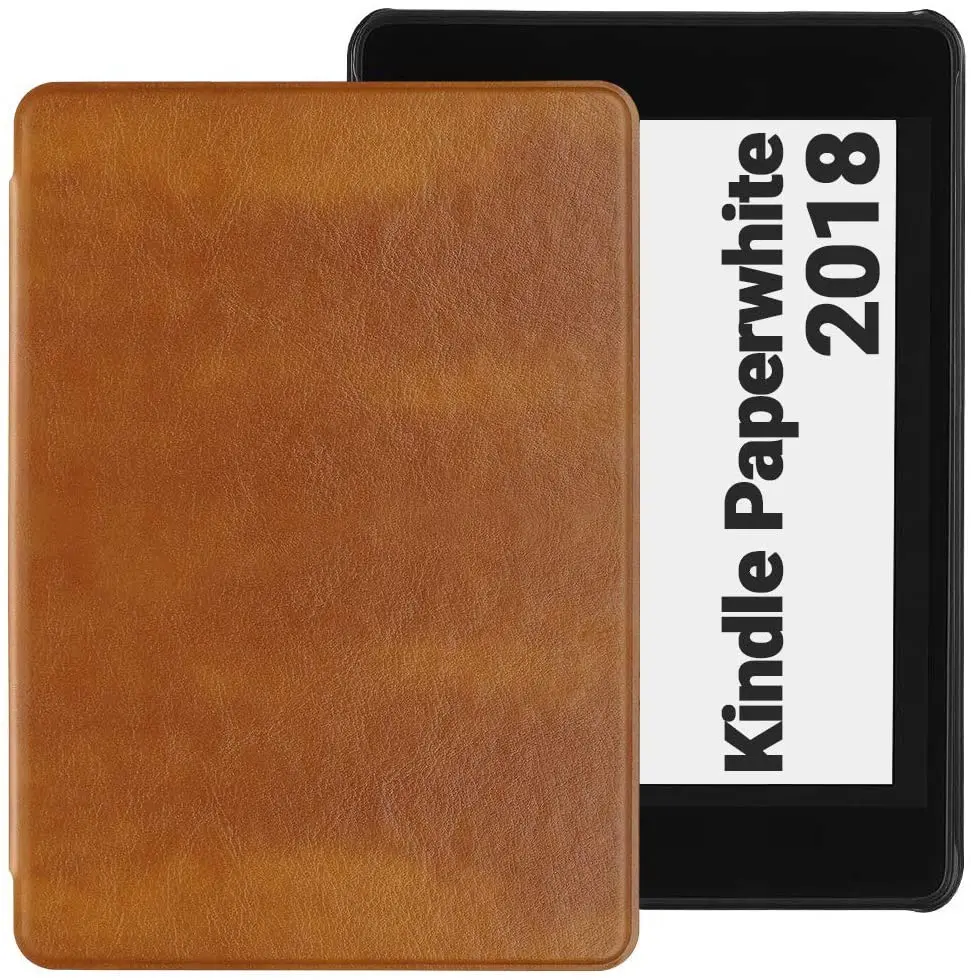 

EasyAcc Case For Kindle Paperwhite 2018 Ultra Slim Cover With Auto Sleep/Wake Function Fit for Kindle Paperwhite Brown