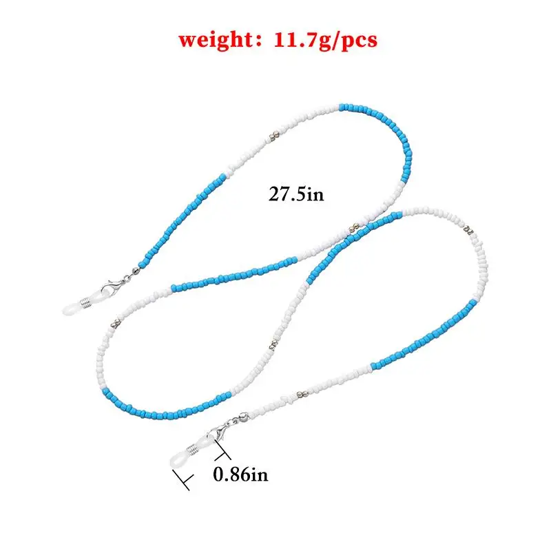 

Bead Eyeglass Chain Simple Fashion Sunglass Chain Spectacle Cord Neck Strap Mask Chain Holder Eyeglass Lanyards With Chain End
