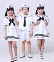 baby boys halloween navy cosplay costumes army suit kids girls dress sailor uniform stage wear performance dance clothing