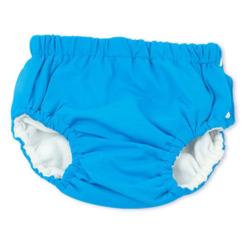 Baby Swim Nappy Diaper Cover Infant Swimwear Swimming Panties Toddler Pants Girls Pool Waterproof for Cloth Boys Nappies Kids - Цвет: Синий