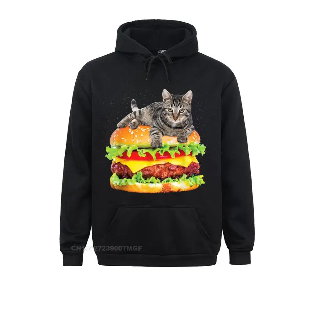 

Design Hamburger Space Cat Oversized Hoodie Funny Kitty Tee by Zany Brainy Father Day Hoodies On Sale Male Sweatshirts
