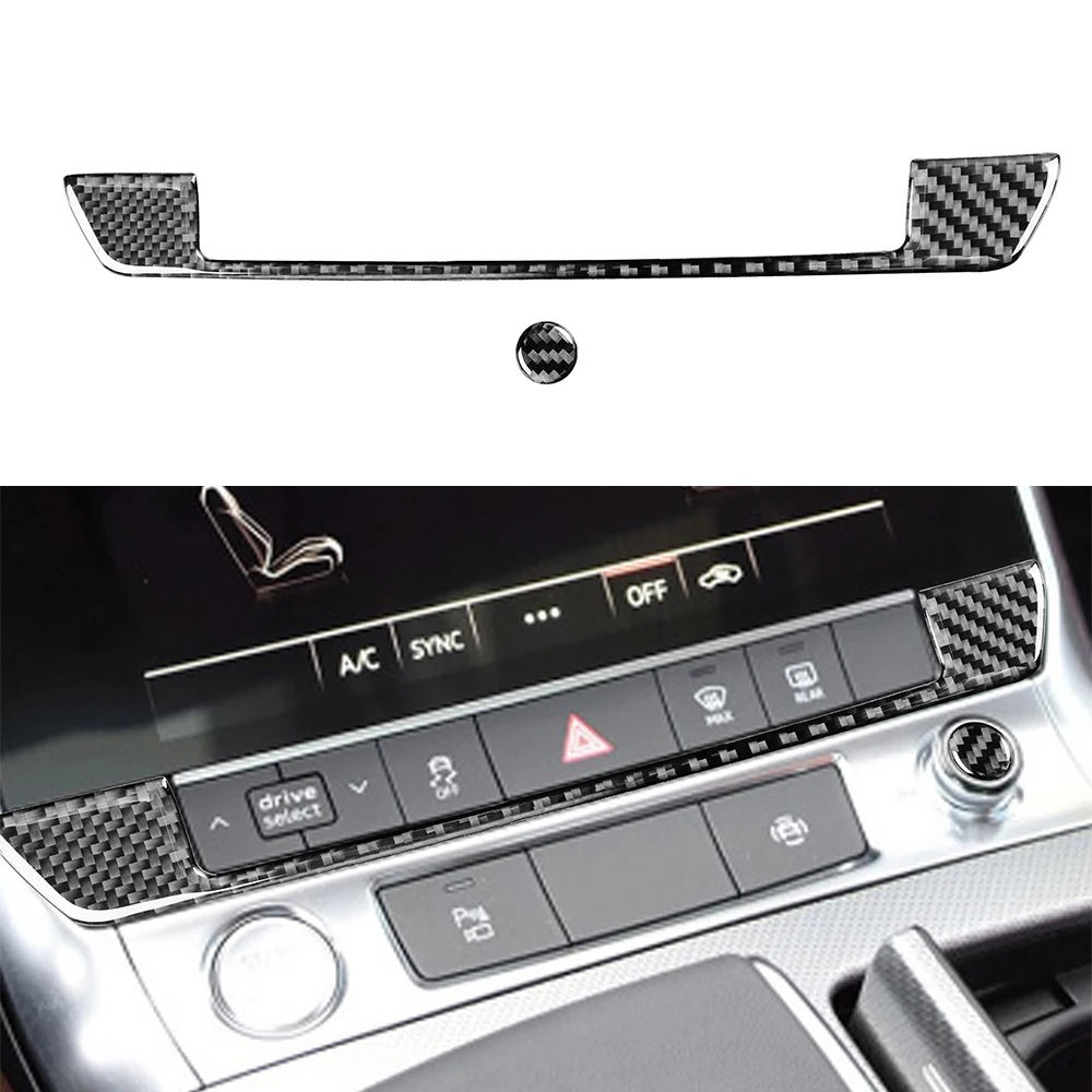 

for Audi A6L A7 2019 Warning Panel/Button Decorative Cover Trim Sticker Decal Soft Carbon Fiber Car Interior Accessories