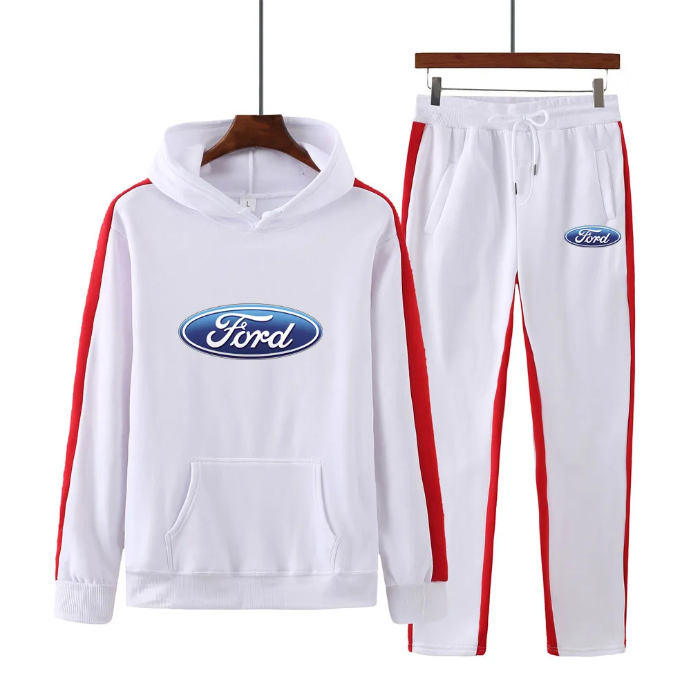 

Мужской свитер в стиле пэчворк с принтом Ford и брюки для отдыха в стиле пэчворк, Спортивная Толстовка для отдыха из двух предметов для мужчин ...