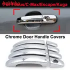 Хромированная накладка на дверную ручку, накладки, декоративные аксессуары для Ford Focus Mk2 Mk3 Escape Kuga C-Max S-Max Galaxy