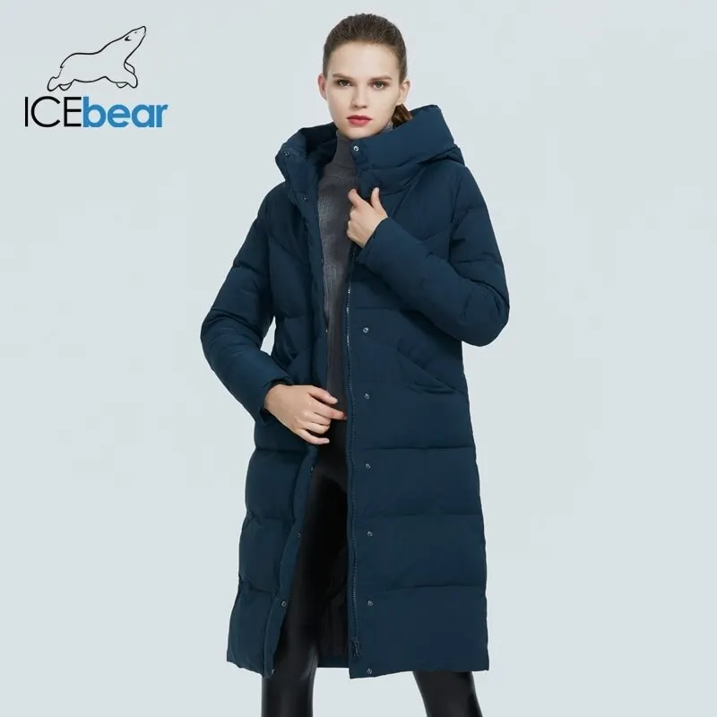 ICEbear 2020 новая повседневная куртка с капюшоном женская зимняя толстая хлопковая