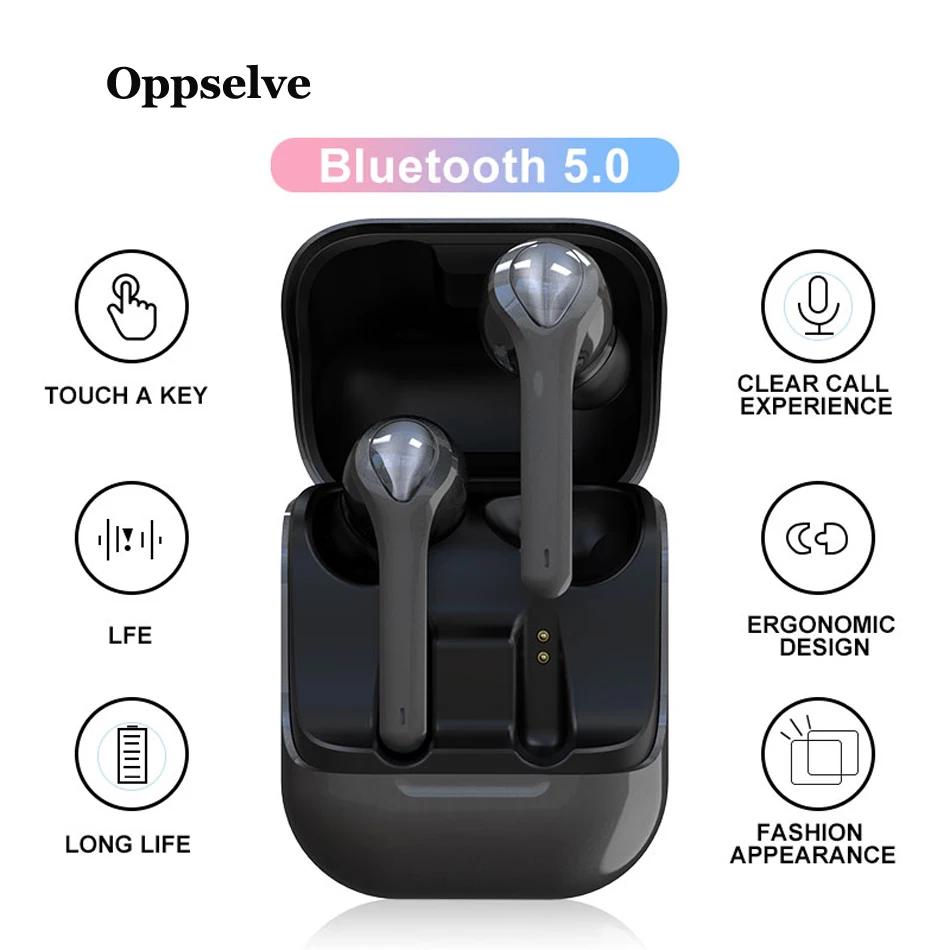 TWS Bluetooth 5.0 True Wireless Earphone Headphone Mini Cordless Earbuds With Mic Handsfree Headset For Xiaomi Mi iPhone Huawei |