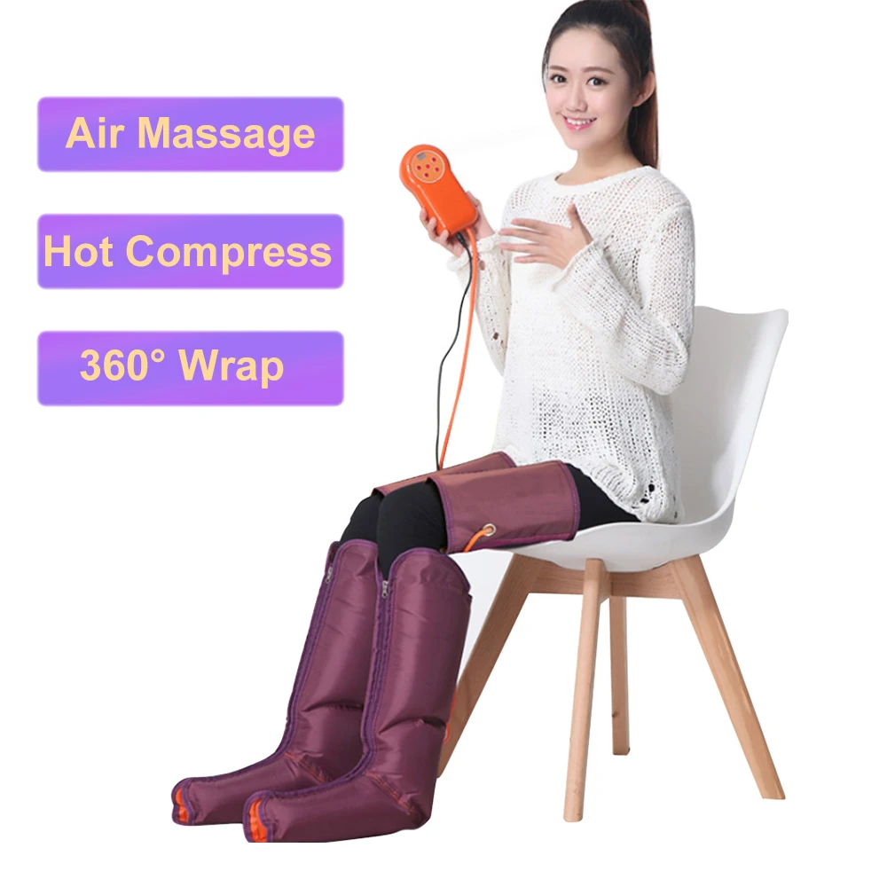 Electric Leg Massager Relief Fatigue Air Compression Massager Foot Leg Machine Relaxation Calms Tired Soothes Muscle