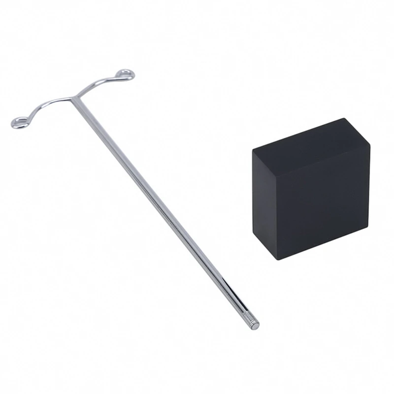 

T-Shaped Square Bottom Earring Display Stand Three Piece Jewelry Rack Earring Pendant Stud Display Shelf Trumpet