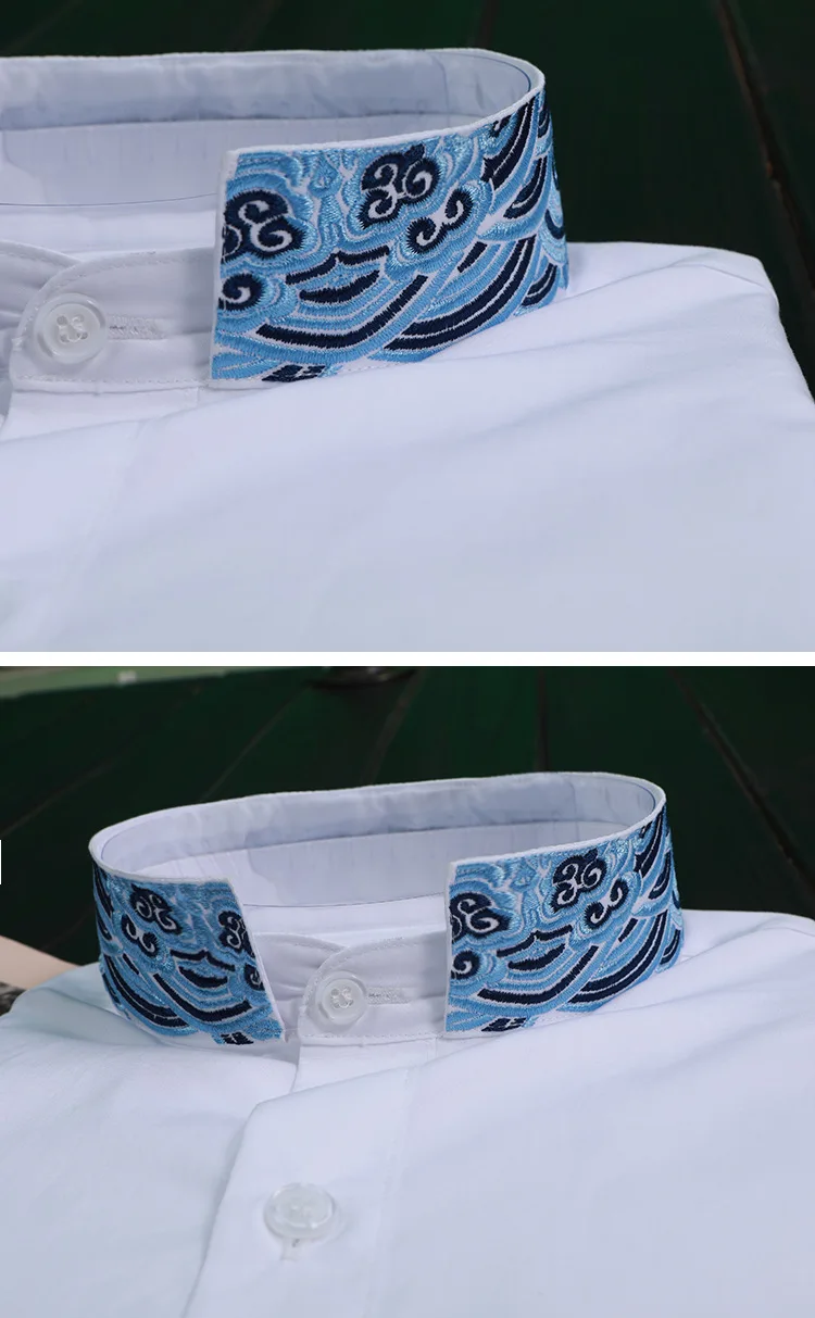 

Men's Hipster Embroidery Dress Shirt Tuxedo Shirts 2020 Luxury Brand Men Black Shirt Business Casual Social Shirt Chemise Homme