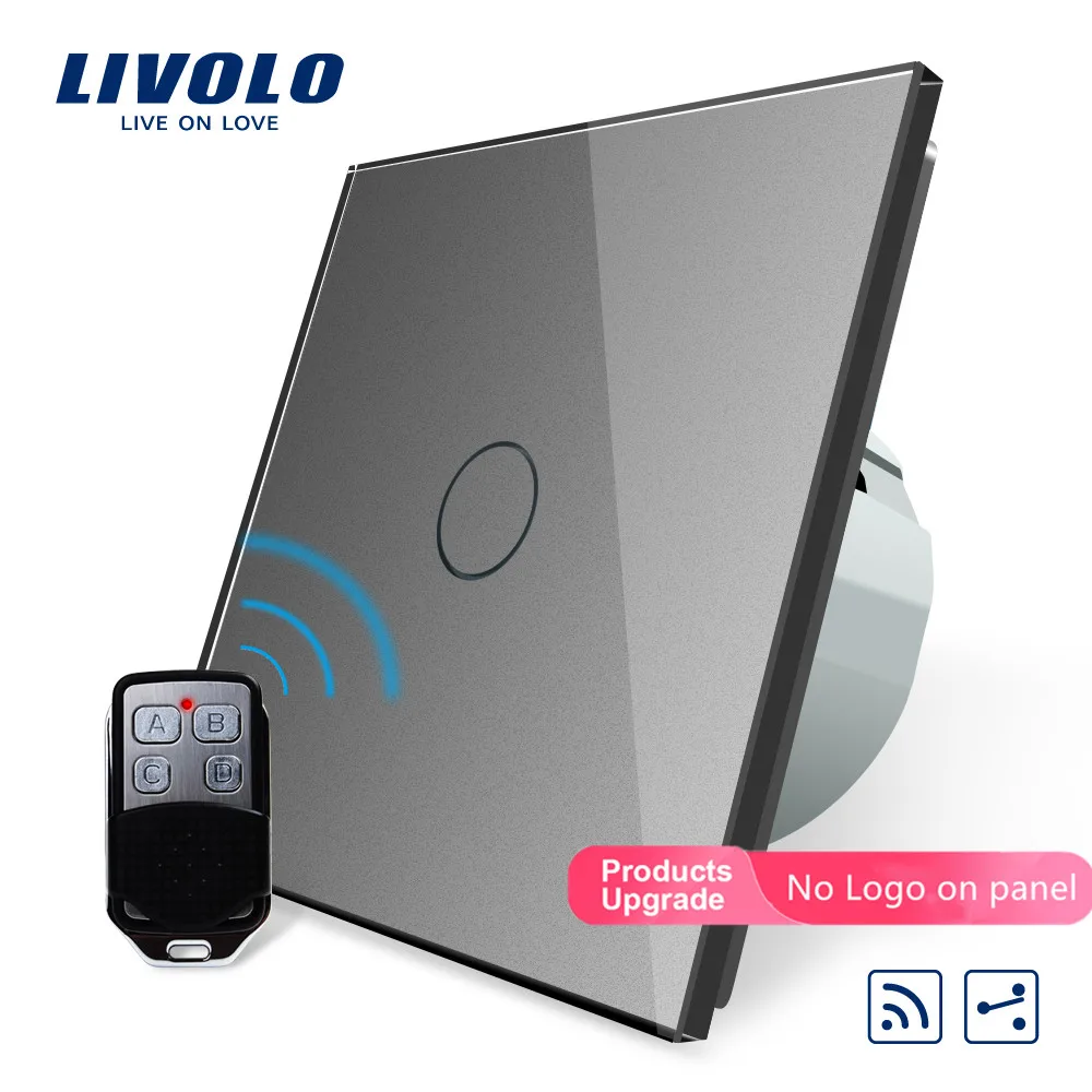 Livolo/Стандартный Беспроводной переключатель 1 Gang 2 Way, AC 220~ 250 V, с пультом дистанционного управления Функция, C701SR-1/2/3/5, без пульта дистанционного управления