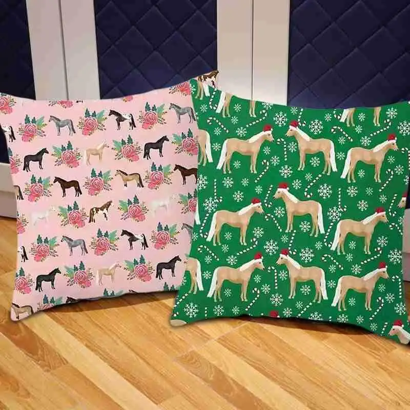 

Animal Printing Square Pillowcase Single-sided Printed Decoration Cover Home Cushion NEW Peach 45cm*45cm Sofa skin Car D9F0