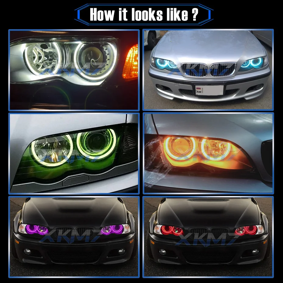 Управление через приложение светодиодный ангельские глазки тюнинг для BMW M3 E46