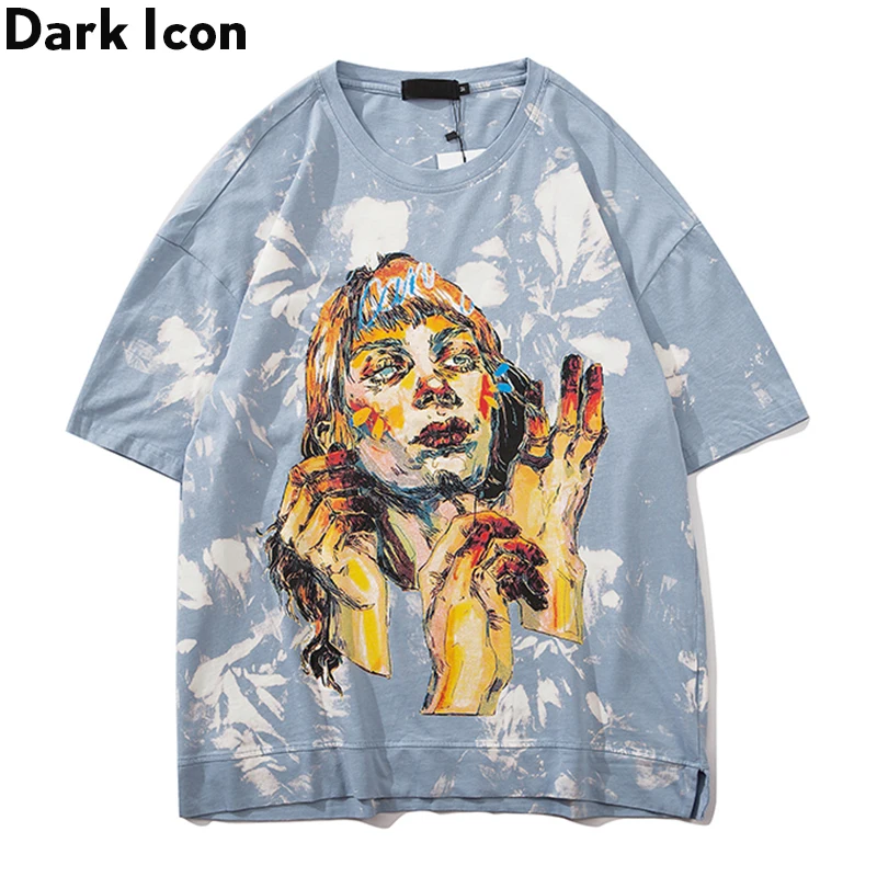 Футболка с принтом темной иконы для мужчин и женщин летняя футболка большого