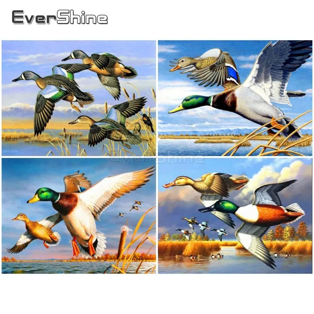 Алмазная вышивка 5D с изображением животных утки | Дом и сад