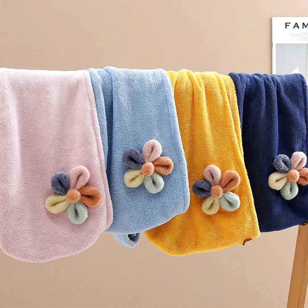 

1pc Creative Flower Pattern Towel Water-absorbed Hair Hat Quick-dry Shower Hat