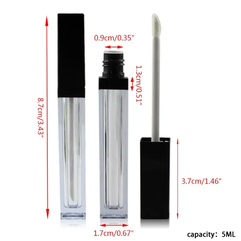Мини пустая Маленькая прозрачная помада блеск для губ трубка Бальзам в бутылке