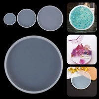 transparent fluid arts round coaster resin casting molds silicone epoxy jewelry pendant agate making mould tool diy accessories
