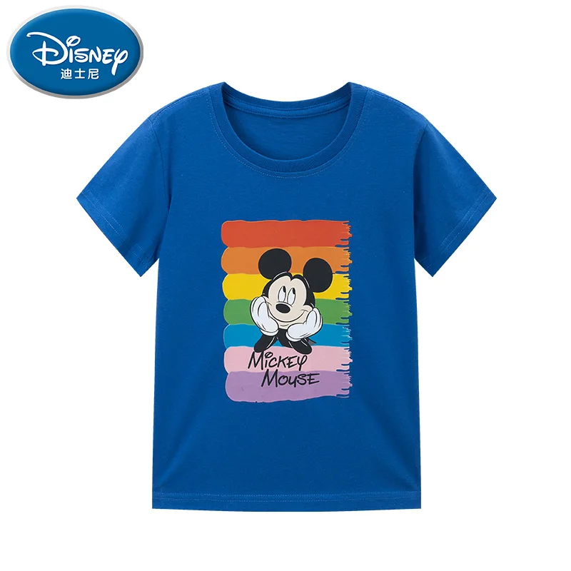 

Disney Children's Clothing 2021 Summer New Boys' Purified Cotton Thin Short Sleeve T-shirt Top