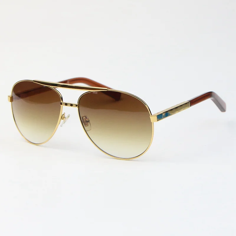 

Metal Oval Frame Men's Sunglasses 0339 Gold Silver Fashion Classic Ladies Glasses Gradient Lenses