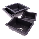 Пластиковый цветочный горшок, прямоугольный горшок для выращивания цветов на балконе, 1 шт.