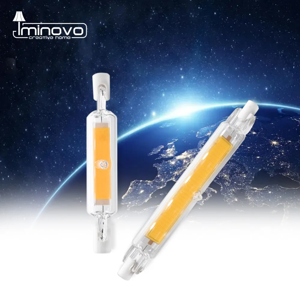 Светодиодная лампа R7S стеклянная с монолитным блоком светодиодов 78 мм 8 Вт 118 13