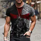 Футболка мужская оверсайз с круглым вырезом, дышащая оригинальная рубашка с короткими рукавами, с 3D принтом, лето 2021