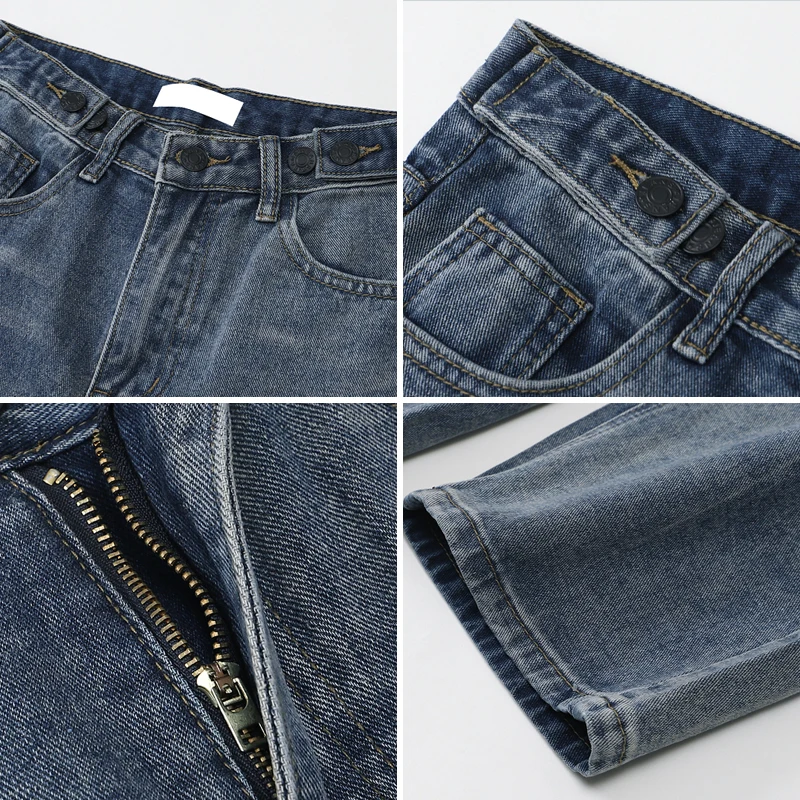 

Nbpm New 2021 Fashion Loose Bottom Washed Baggy Jeans Woman High Waist Wide Leg Jeans Streetwear Girls Boyfriend Style Pants