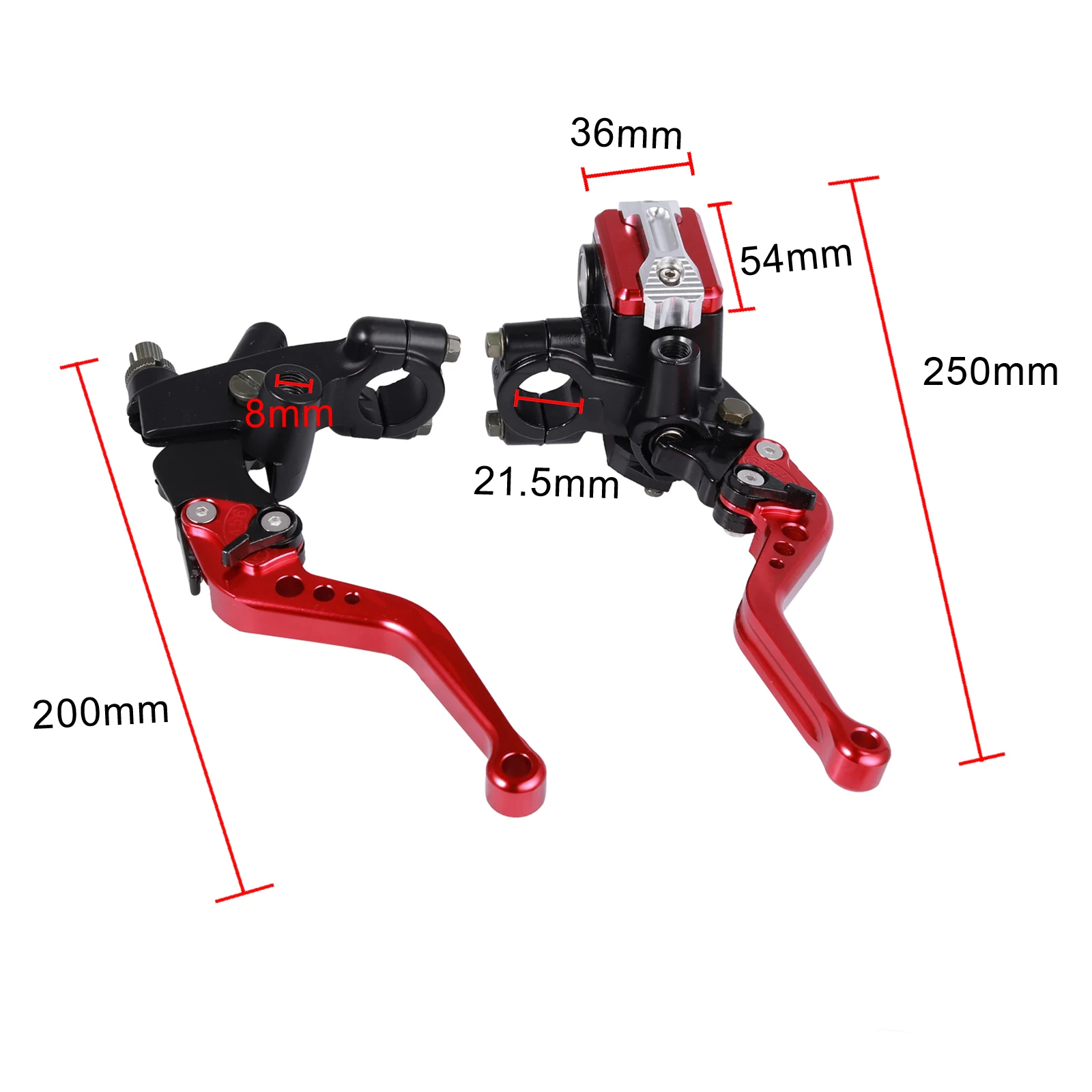 Justech для мотоцикла CNC руль тормоза клатч главный цилиндр рычаг резервуар левый